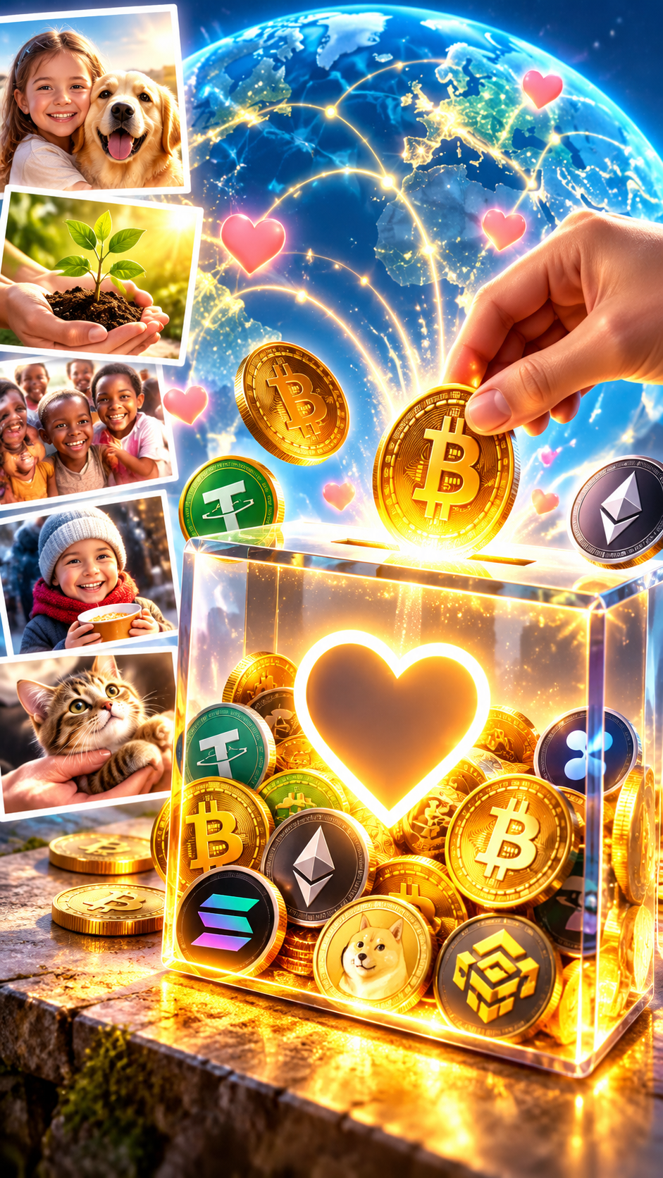 Donasi Kripto: Cara Lembaga Amal Menerima Bitcoin, Ethereum, dan Token Lainnya
